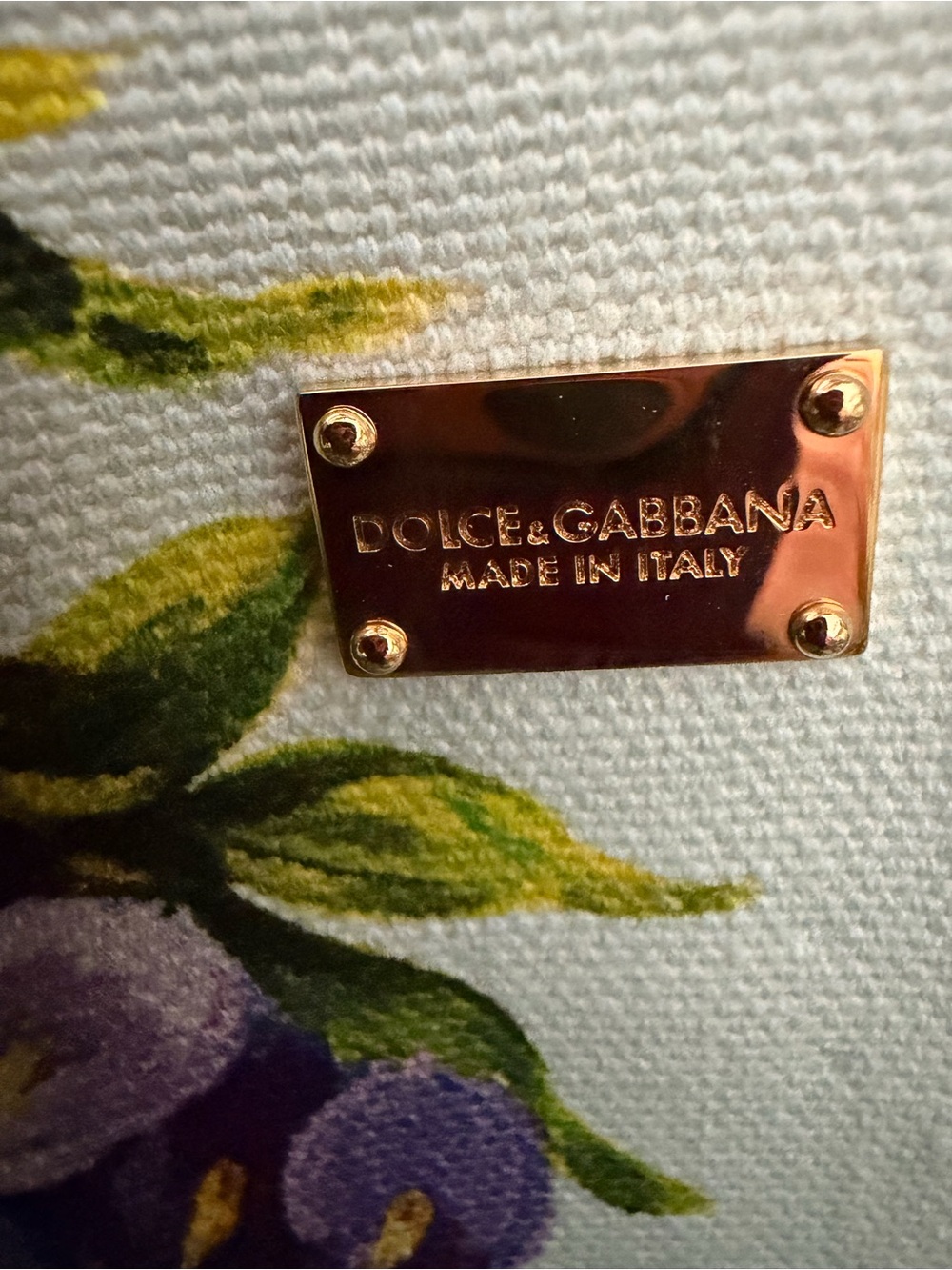 Dolce & Gabbana Wisteria Print Canvas Tote Bag - Picture 4 of 9